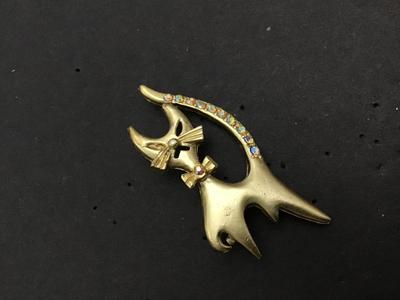 Vintage Cat Brooch