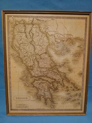 Sale Photo Thumbnail #334: 18" x 22". ...part of a larger atlas titled A new general atlas, with the divisions and boundaries carefully coloured; Constructed entirely from new drawings, and engraved by Sidney Hall, first issued in 1830.