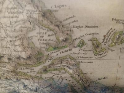 Sale Photo Thumbnail #339: 18" x 22". ...part of a larger atlas titled A new general atlas, with the divisions and boundaries carefully coloured; Constructed entirely from new drawings, and engraved by Sidney Hall, first issued in 1830.