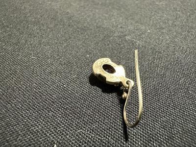 .925 PURPLE AMETHYST DANGLING EARRINGS AND PURPLE STONE STUD EARRINGS