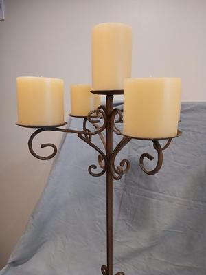 Sale Photo Thumbnail #417: 18" wide x 38" high. Candles are unburned.