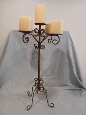 Sale Photo Thumbnail #416: 18" wide x 38" high. Candles are unburned.