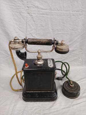 Sale Photo Thumbnail #419: K.T.A.S. Crank Telephone - Kjobenhavns Telefonica Aktieselskab
10" wide x 12 1/2" high