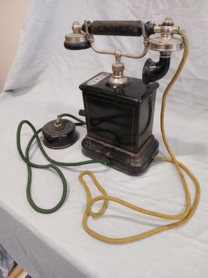 Sale Photo Thumbnail #425: K.T.A.S. Crank Telephone - Kjobenhavns Telefonica Aktieselskab
10" wide x 12 1/2" high
