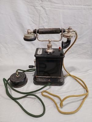 Sale Photo Thumbnail #424: K.T.A.S. Crank Telephone - Kjobenhavns Telefonica Aktieselskab
10" wide x 12 1/2" high