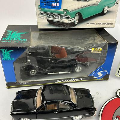 699 Lot Of CLassic Ford Model Cars And Ohio Ford Truck Sign