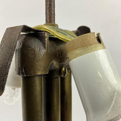 752 Antique 1920s COLEMAN Gas Lamp & Stove INSTANT LITE Table Lamp