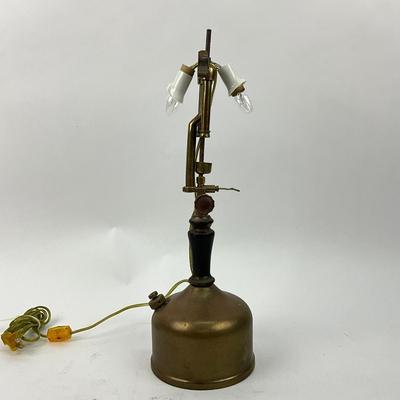 752 Antique 1920s COLEMAN Gas Lamp & Stove INSTANT LITE Table Lamp