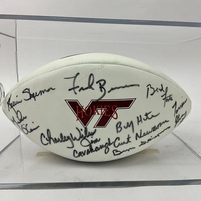 756 Virginia Tech Hokies Multi-Autographed Football 2009 Coaching Staff