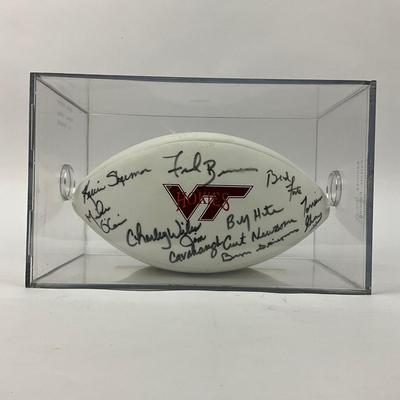756 Virginia Tech Hokies Multi-Autographed Football 2009 Coaching Staff