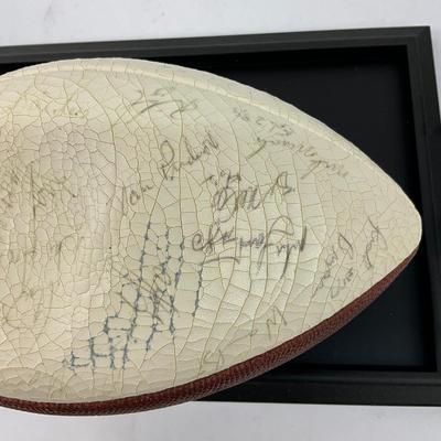 757 Circa 1980-1986 Autographed Football Of Atlanta Falcons By Team Roster