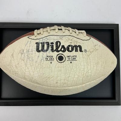 757 Circa 1980-1986 Autographed Football Of Atlanta Falcons By Team Roster