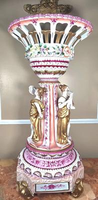 LOT 117K: Dresden Porcelain Figural Centerpiece