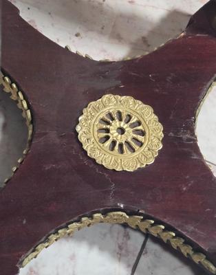 LOT 123P: Empire Style Gilt Metal and Marble Top Side Table