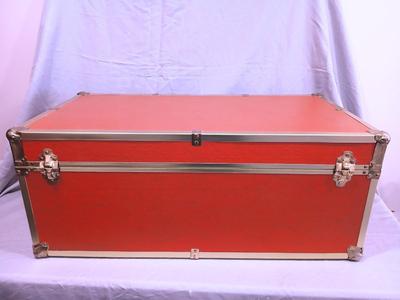 Sale Photo Thumbnail #516: Note: The trunk is a red color...the pictures show a bit more orange for some reason. 30" wide x 16" deep x 12 1/4" high