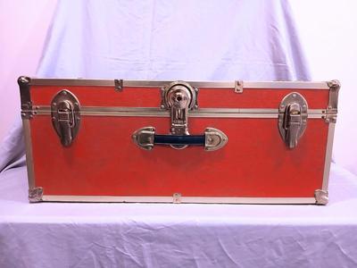Sale Photo Thumbnail #510: Note: The trunk is a red color...the pictures show a bit more orange for some reason. 30" wide x 16" deep x 12 1/4" high