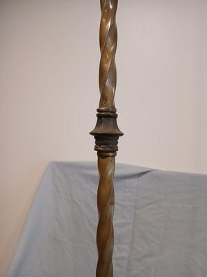 Sale Photo Thumbnail #559: Not sure of metal but has look of bronze. 10 1/2" base, 62 3/4" high