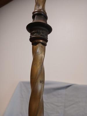 Sale Photo Thumbnail #557: Not sure of metal but has look of bronze. 10 1/2" base, 62 3/4" high