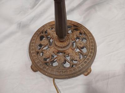 Sale Photo Thumbnail #555: Not sure of metal but has look of bronze. 10 1/2" base, 62 3/4" high