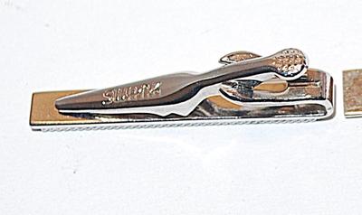 Collection of 3 Marked "SWANK" Brand TIE CLASPS (1¼" - 1½") in Both Gold & Silver Tone