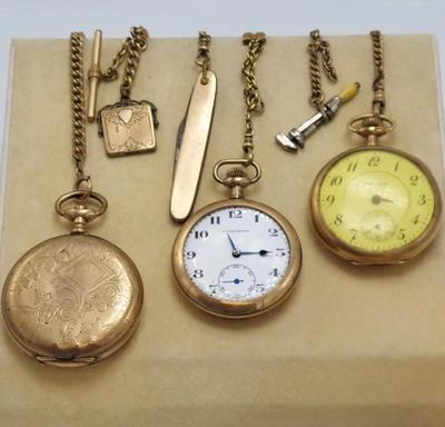 Elgin, Hamilton, & Consumate Pocket Watches (ST-BBL)