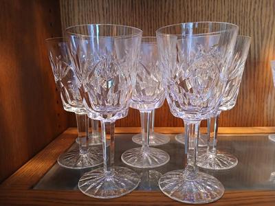 Sale Photo Thumbnail #591: 6 7/8" tall. Flea bite and chip to rim of 1 glass.