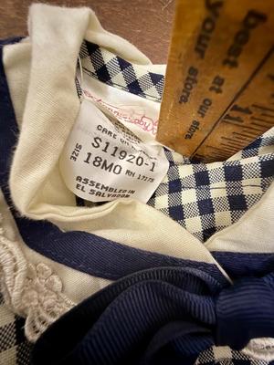 Sale Photo Thumbnail #322: In good condition, but a little discoloration on white collar.