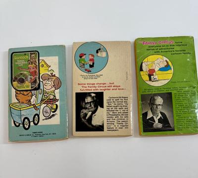 Sale Photo Thumbnail #111: Lot of 3 includes 2 Family Circus comic compilations and 1 Heathcliff comic compilations. Good to fair condition.