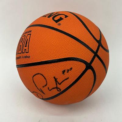 766 Signed Gary Payton & Vin Baker Official NBA Outdoor Basketball With Two Autographs