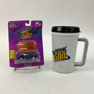 770 Eightieth Indianapolis 500 1996 1:64 Die-Cast Sealed Signed Toy Car & Cup