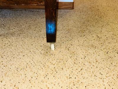 ANTIQUE TIGER OAK MIRRORED BACK SIDEBOARD BUFFET ON CASTERS