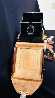 VERY OLD ROLLEICORD CAMERA AND ACCESSORIES