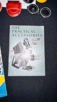 VERY OLD ROLLEICORD CAMERA AND ACCESSORIES