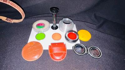 VERY OLD ROLLEICORD CAMERA AND ACCESSORIES