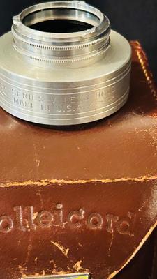 VERY OLD ROLLEICORD CAMERA AND ACCESSORIES