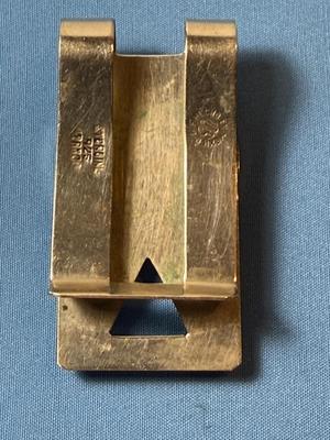 Vintage Sterling Silver Abalone Masonic Money Clip Made by Taxco Mexico in VG Preowned Condition.