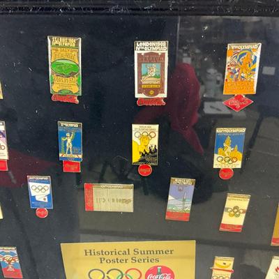 822 Framed Olympic 1996 Summer Games Coca-Cola Pins