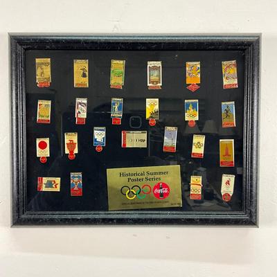 822 Framed Olympic 1996 Summer Games Coca-Cola Pins
