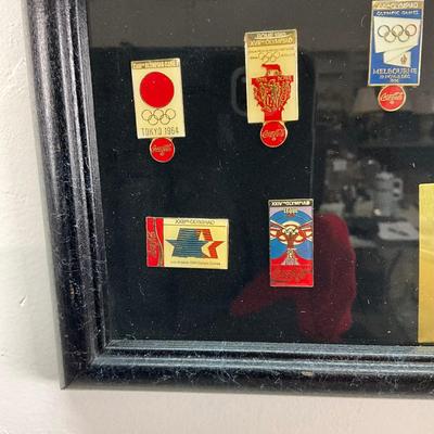822 Framed Olympic 1996 Summer Games Coca-Cola Pins