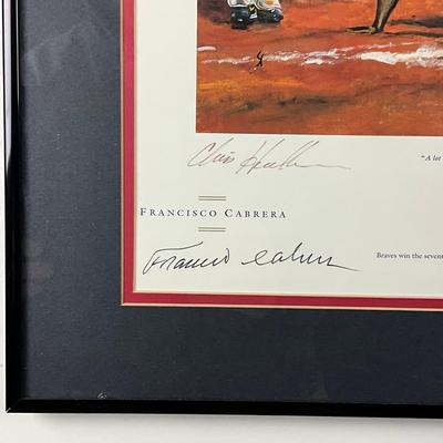 824 Framed & Signed Print 1992 Atlanta Braves National League