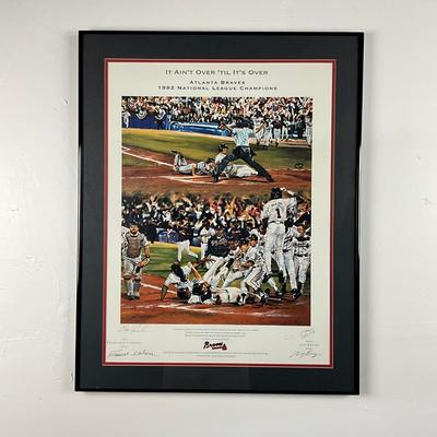 824 Framed & Signed Print 1992 Atlanta Braves National League