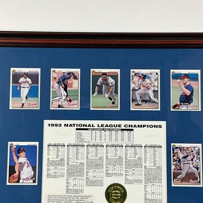 825 Framed And Signed 1992 National League Champions 86/1000 Matted