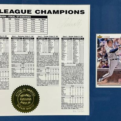 825 Framed And Signed 1992 National League Champions 86/1000 Matted