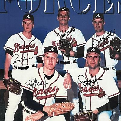 830 Atlanta Braves Armed Forces Signed Framed Poster