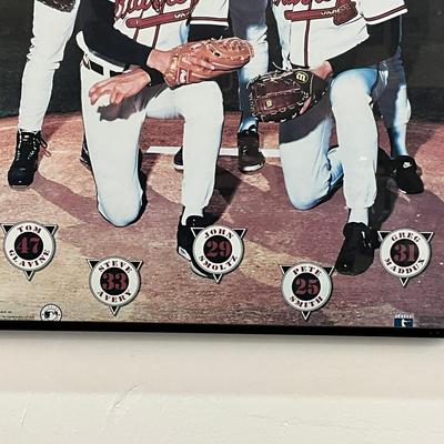 830 Atlanta Braves Armed Forces Signed Framed Poster