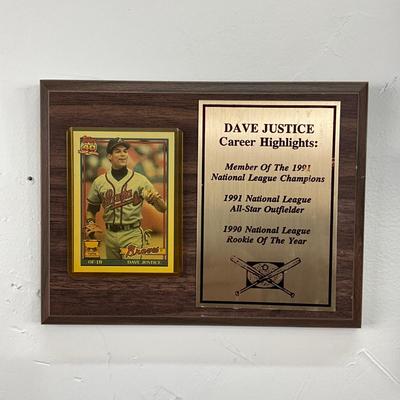 835 Atlanta Braves Player Plaques And Baseball Cards
