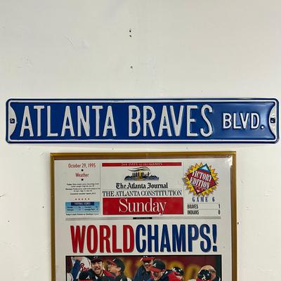 837 Atlanta Braves Poster And Street Sign