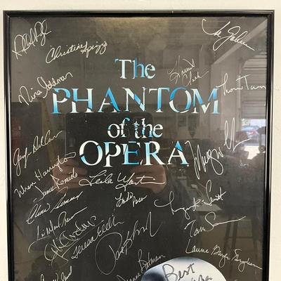840 Framed Cast Signed Poster Of "The Phantom Of The Opera Of Majestic Theatre