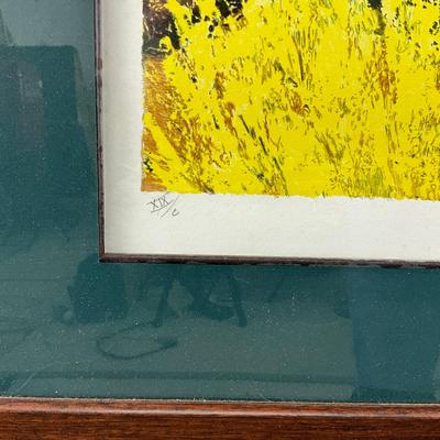 900 Framed And Signed Lithograph