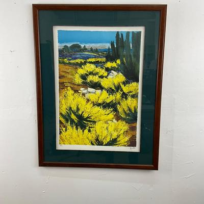 900 Framed And Signed Lithograph